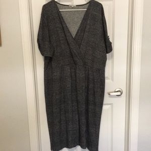 Black and white houndstooth plus size dress